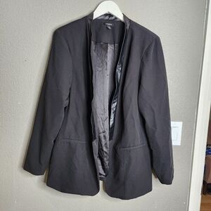 Torrid Black Open Front Blazer